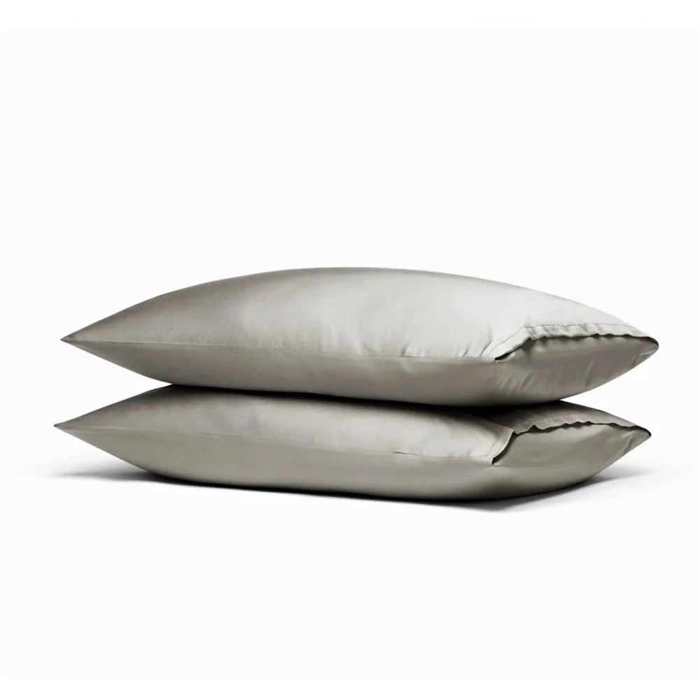 Cozy Earth 100% Premium Bamboo Viscose Pillowcase Set King Light Grey Luxury